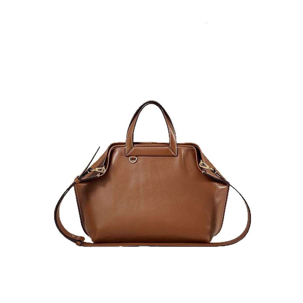 Dong Jie Same Style Disana Women S Leisure Foldable Ear Handbag Shoulder Tote Crossbody Vegetable Tanned Leather Soft Bag High Quality