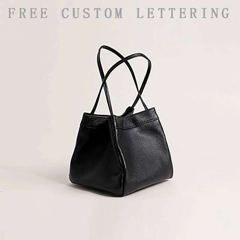 Lambcorn Basket New Niche Design Genuine Leather Vintage Hand-Tool Tote Free Initials Fashion Ladies Shoulder Bag 251021