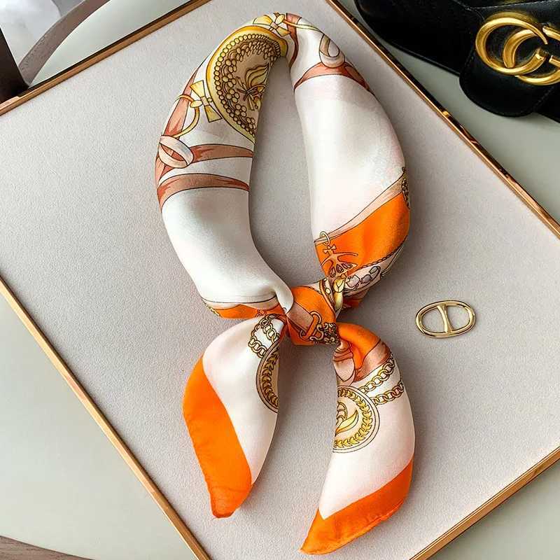 Wens Silk Four Corner Scarf Satin Printed Scarf band WENS Hair Drape Shoder Bag WENS Scarf scarf 70cmW251021