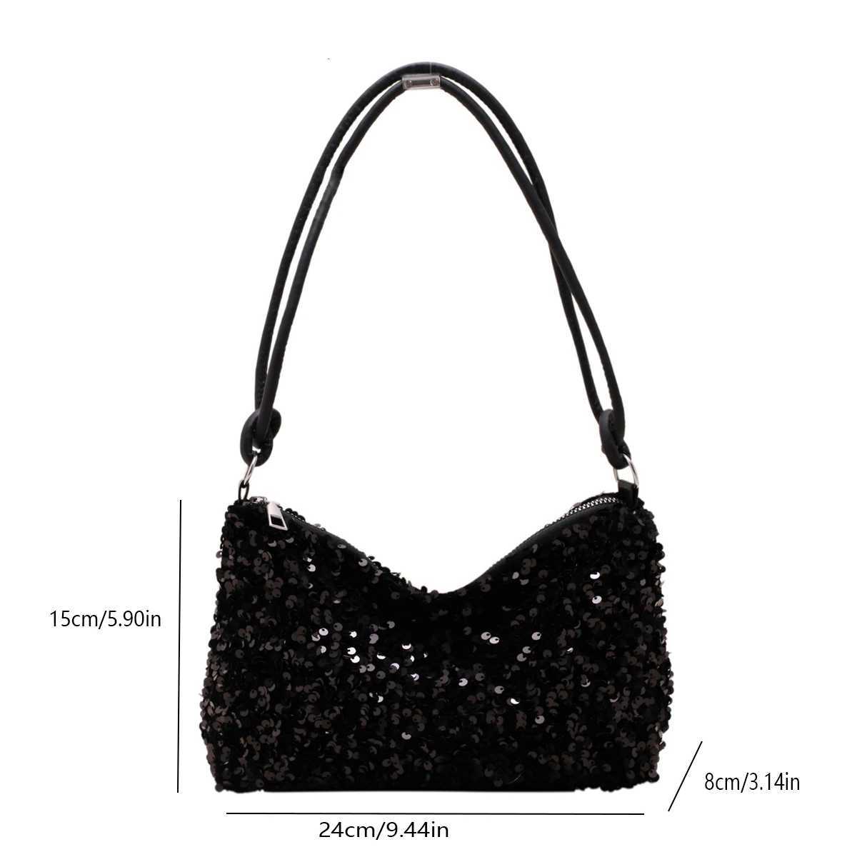 Black Spice Glitter Underarm Bag Casual chic design Crossbody shoulder bag one outfitXJ251021
