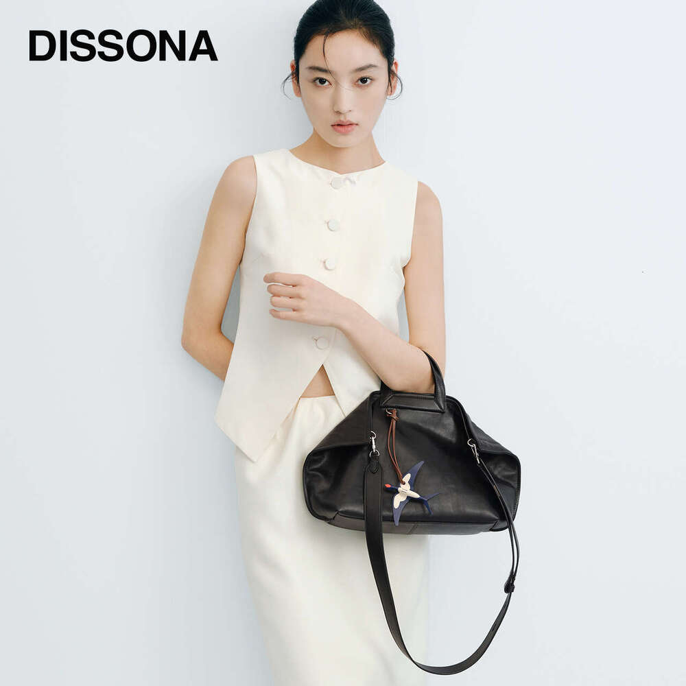 Dong Jie Same Style Disana Women S Leisure Foldable Ear Handbag Shoulder Tote Crossbody Vegetable Tanned Leather Soft Bag High Quality