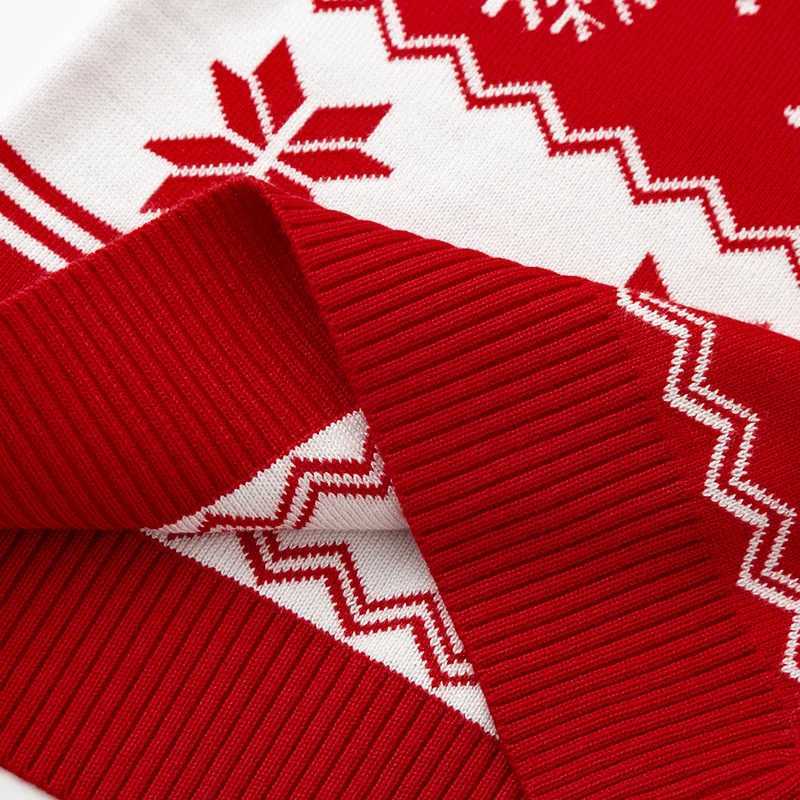 Christmas Family Matching Sweater Winter Warm Cartoon Elk Print Knitwear Adult Kids Xmas Long Sleeve Pullover Tops Streetwear L2510217177