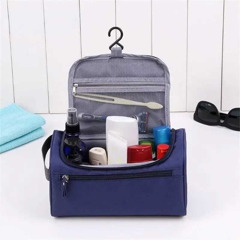 Zipper Polyester Men Business Portable Storage Bag Toiletries Organizer Women Travel Cosmetic Bag Hanging Waterproof Wash PouchW251021