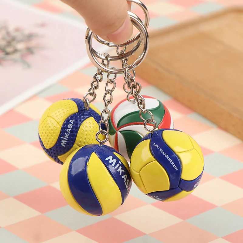 1xFashion PVC Volleyball Keychain Ornaments Business Volleyball Gifts Beach Ball Sport For Players Men Women Key Chain Gift 2024 J251121