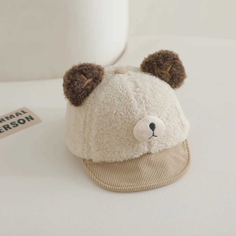 Baby Winter Hat 2025 Ear Protection Woolen Caps Breathable Versatile Student Cap Cartoon Bear Knitted Hats J251021