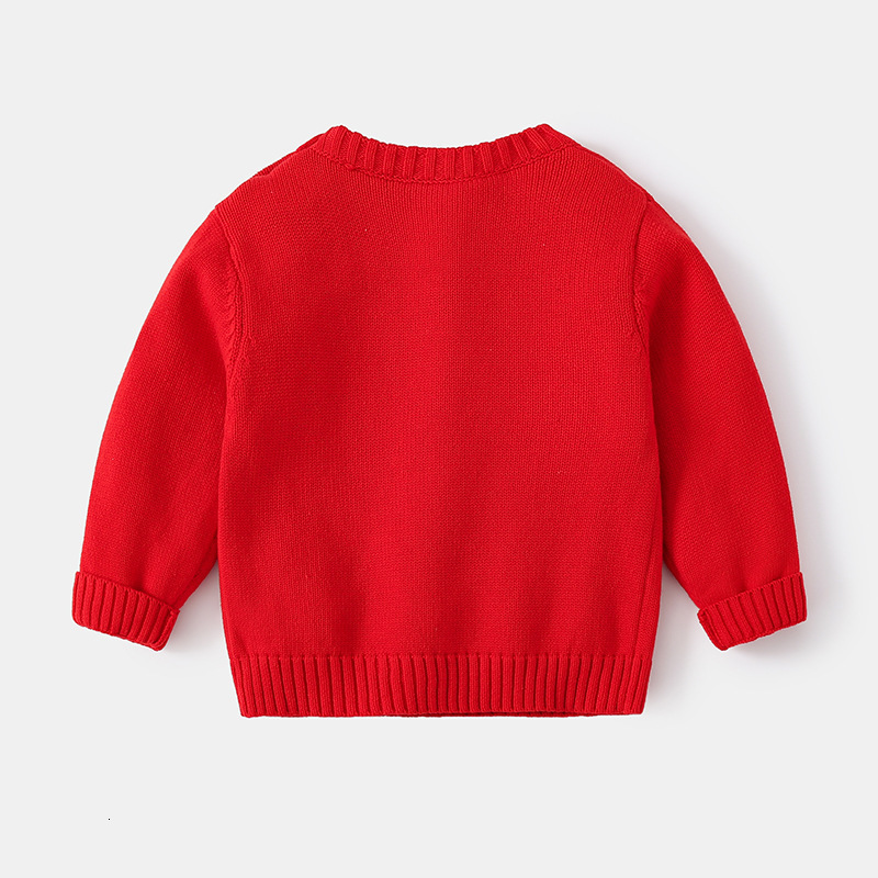 New hot selling children's Christmas sweaters cartoon reindeer boys and girls sweaters fashionable and warm winter thick sweaters