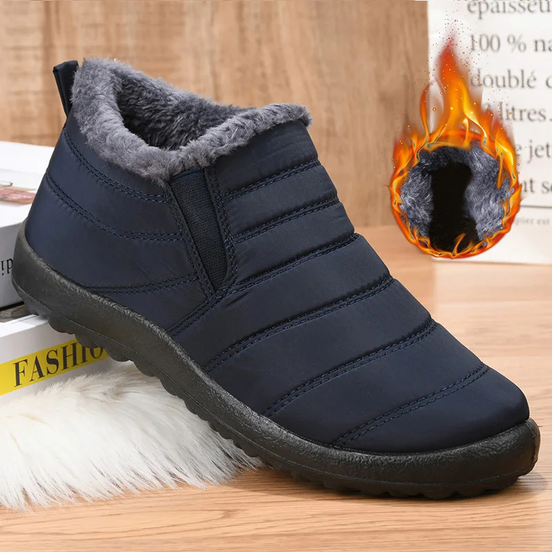 Snow Platform Women Boots Punk Shoes For Women Slip On Shoes Woman Soft Ankle Boots Keep Warm Fur Winter Shoes Women Botas Mujer 251021