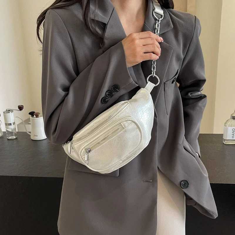 Black Waist Bag For Women PU Leather Fanny Pack Three Layer Zipper Pouch Crossbody Chest Bag Female Anti theft Belt Bag Purse Z251021