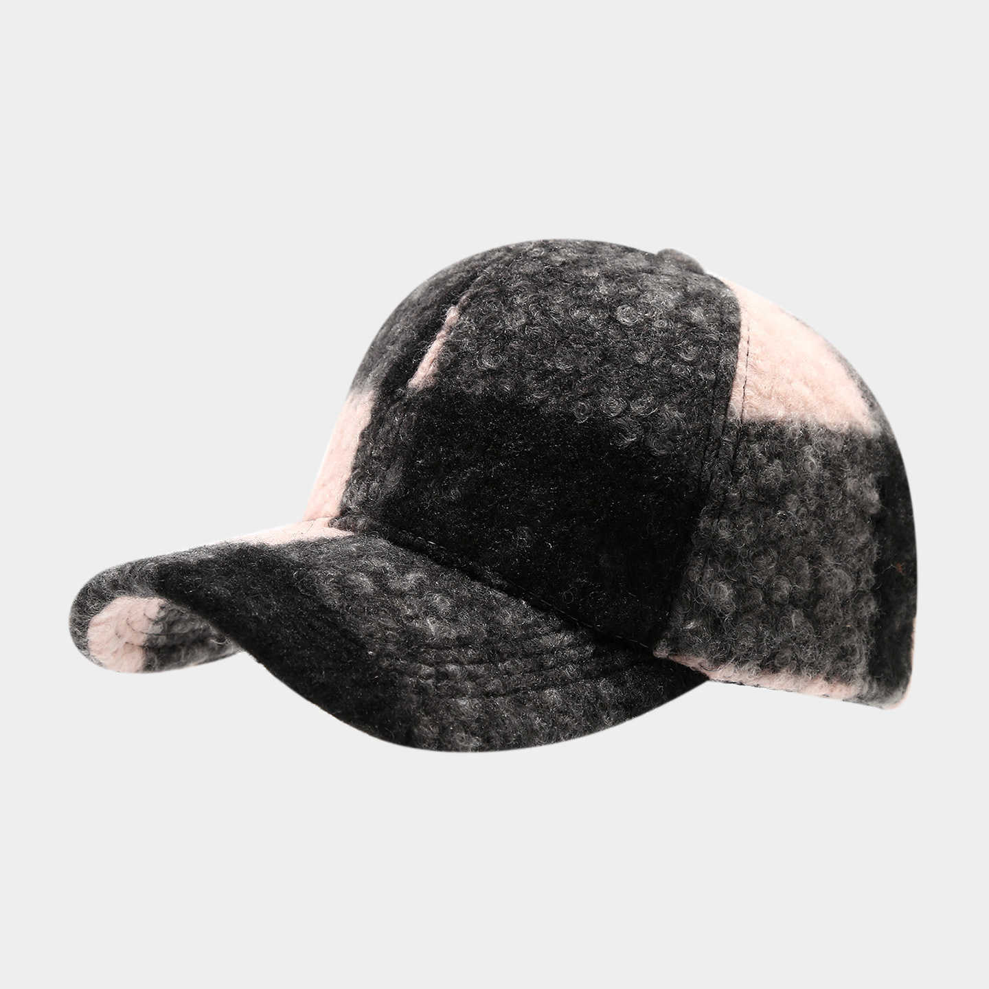 Autumn Winter New Classic Color Block Plaid Versatile Baseball Cap Thickened Warm Comfortable Windproof Slimming Duckbill Cap H251020