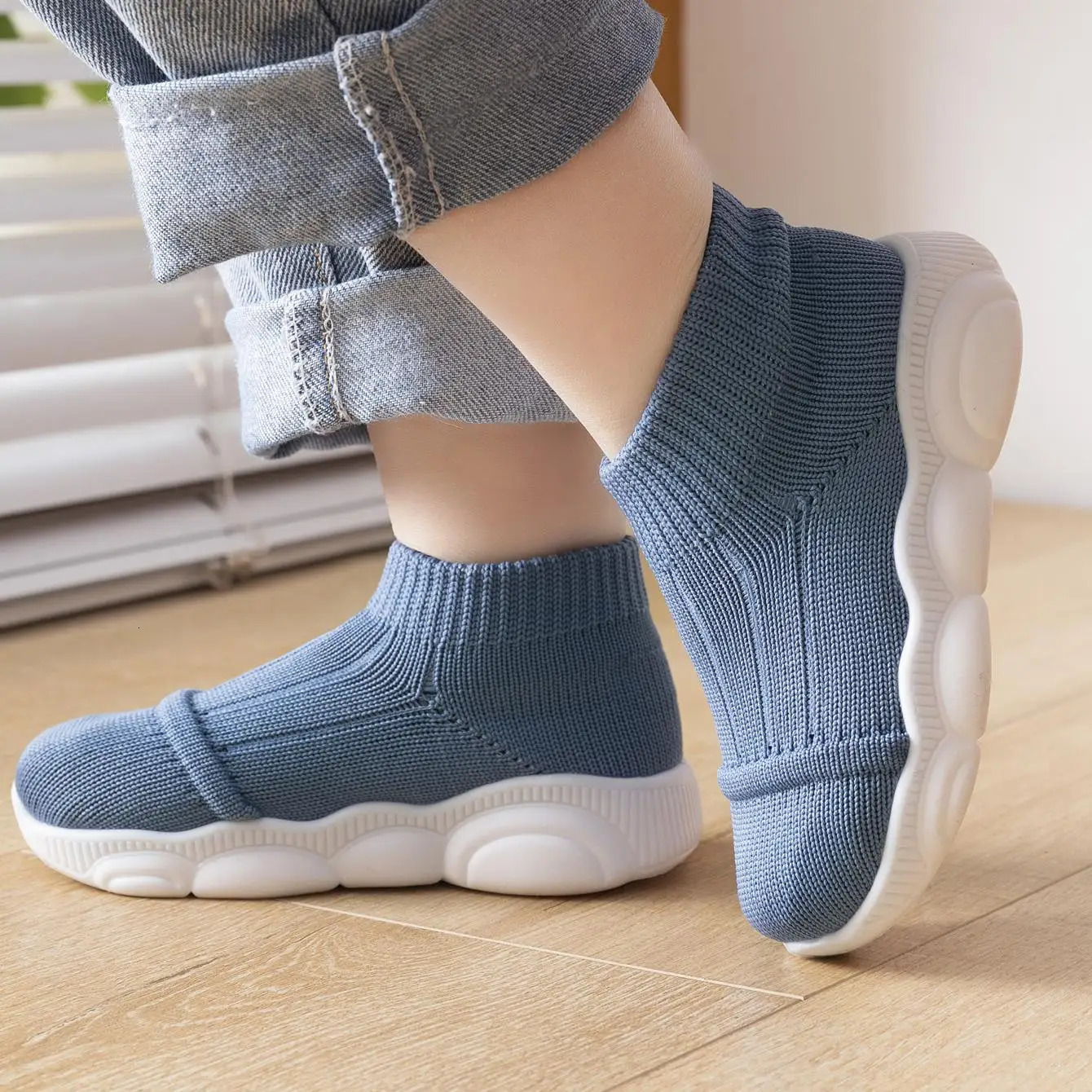 Toddler Slipon Casual Shoes Spring Autumn 624M Boys Girls Baby Soft Bottom Sneakers Kids Cotton Knitted NonSlip First Walker 251014