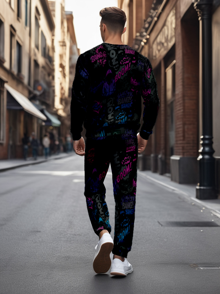 Men's Casual Knitted Long Sleeve Sweatshirt Round Neck Polyester Blend Ankle-Length Outdoor Recreation Brown Comfortable T-Shirt - YLWY0015