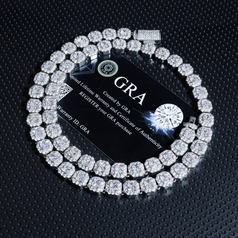 Sell HipHop Fashionable and Retro Fine Jewelry Necklaces 925 Sterling Silver Necklace Zircon Diamond 11MM