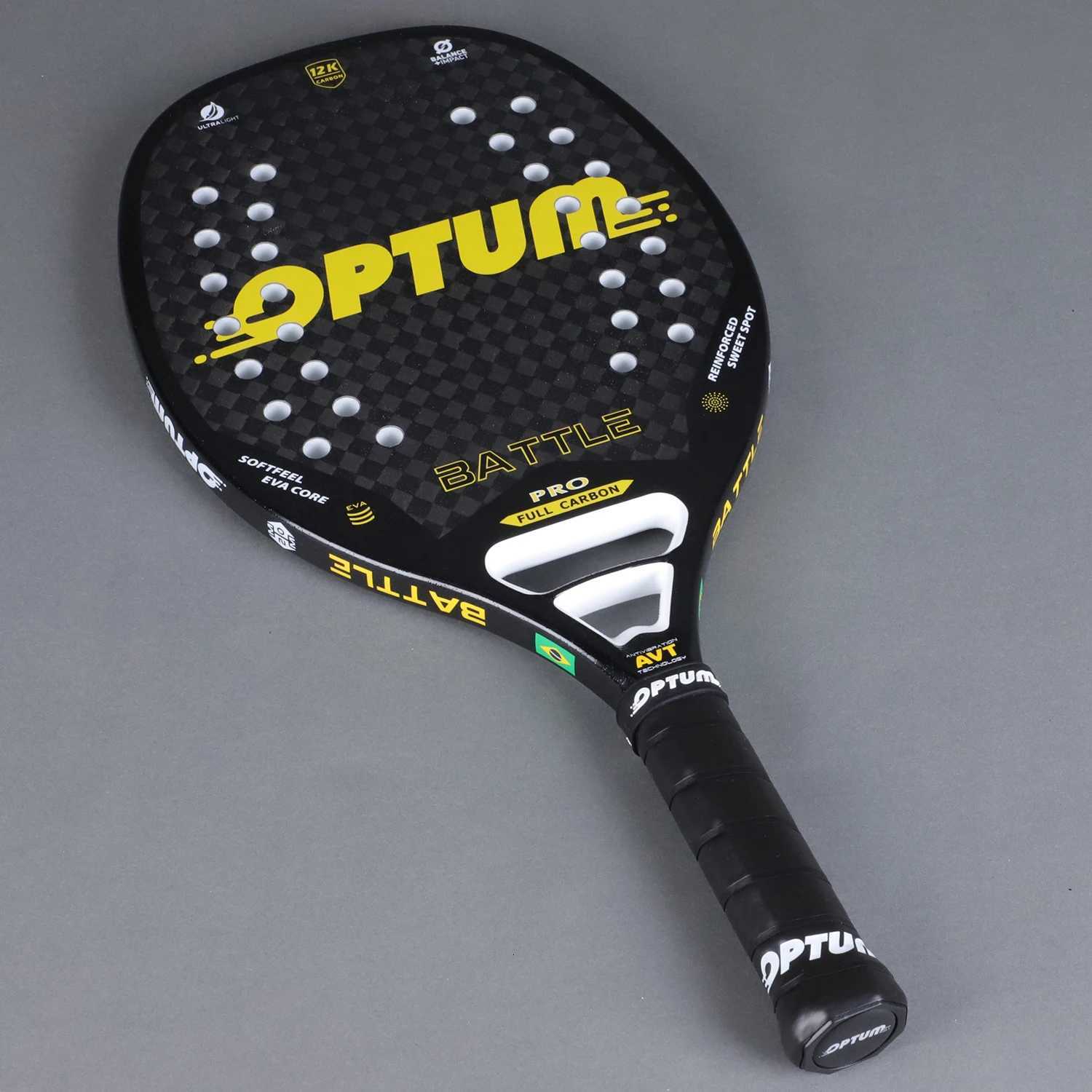 OPTUM BATTLE 2K Carbon Fiber Rough Surface Beach Tennis Racket With Cover Bag W251021