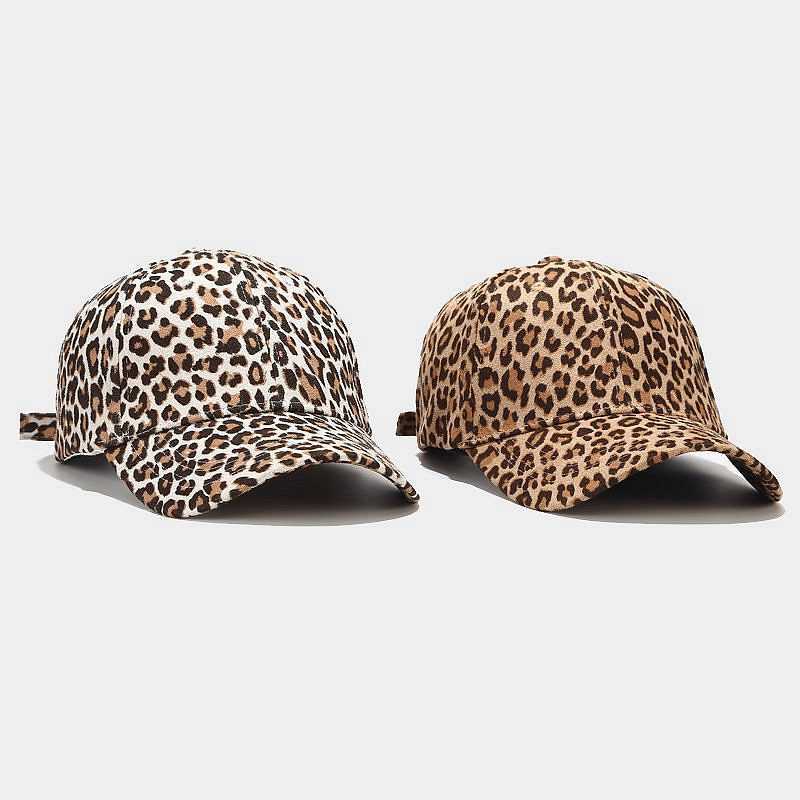 Baseball Cap Womens Casual Versatile Leopard Duck Tongue Cap Summer Outdoor Sun Visor H251020