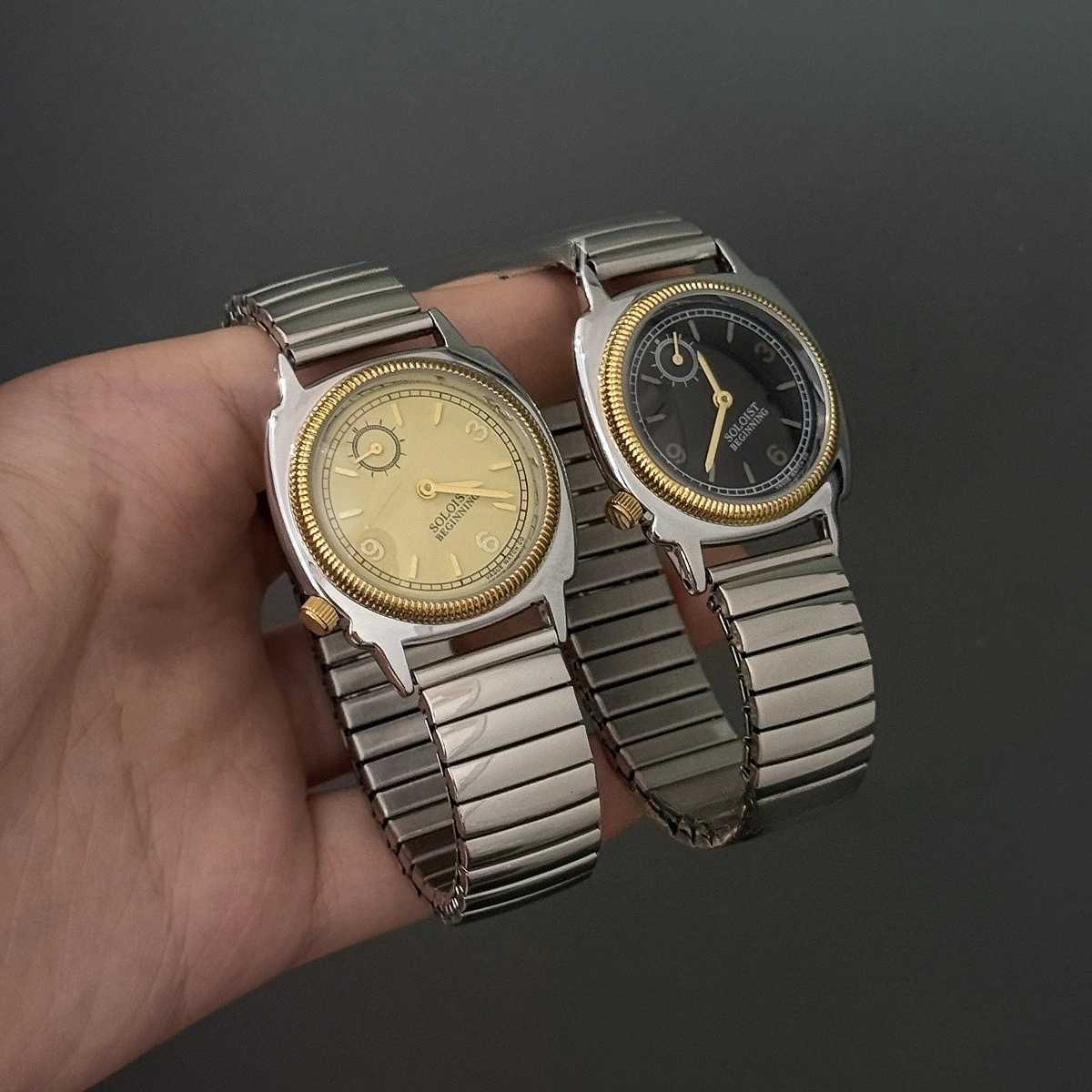 Vintage spring str womens independent second dial retro light luxury fashion niche quartz Telescopic strXJ251021
