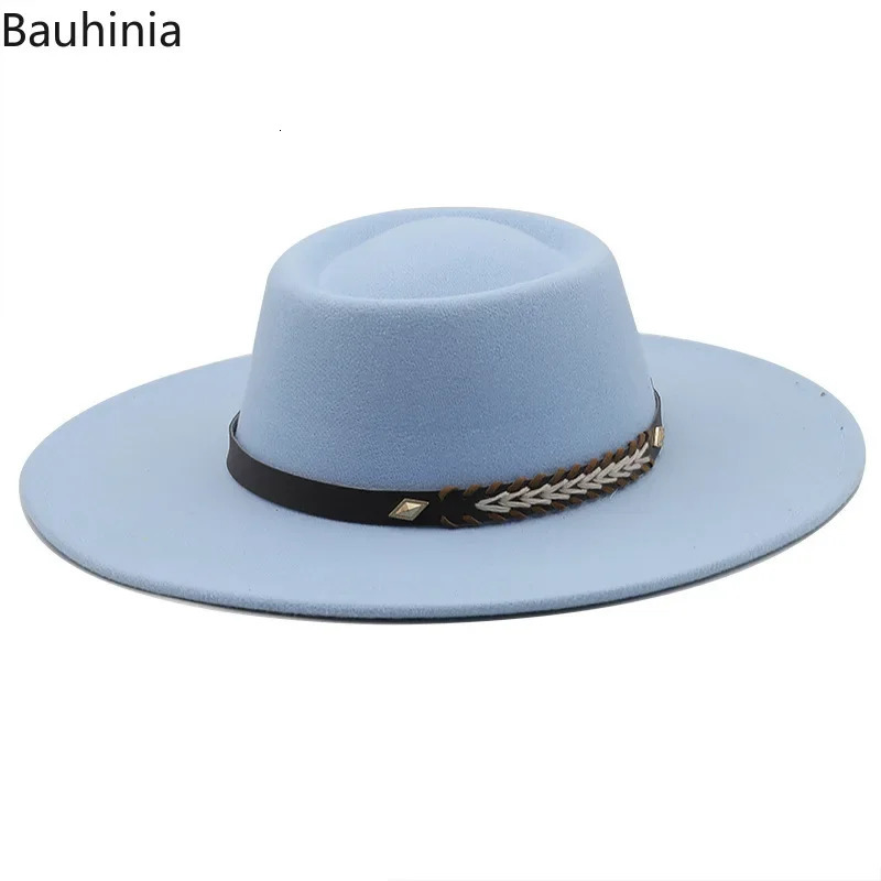 British Style Felt Fedoras Hats for Women95CM Wide Brim Men Formal Jazz Caps Bowler Wedding Dress Hat Chapeau Femme 251016