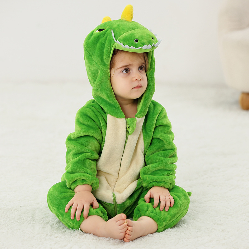 New best-selling flannel jumpsuit baby sleepwear designer A-level flannel animal jumpsuit