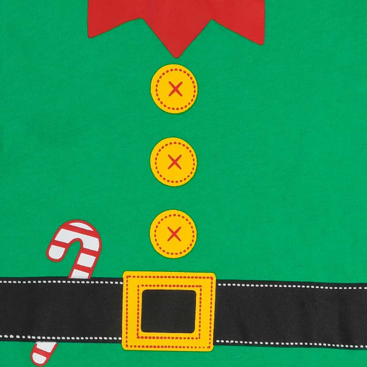 Christmas Clothes Family Set Adult Matching Xmas Sleepwear Kids Boys Green Elf Pajamas Girl Mother Daddy Festival Party Sets L251021UQKL