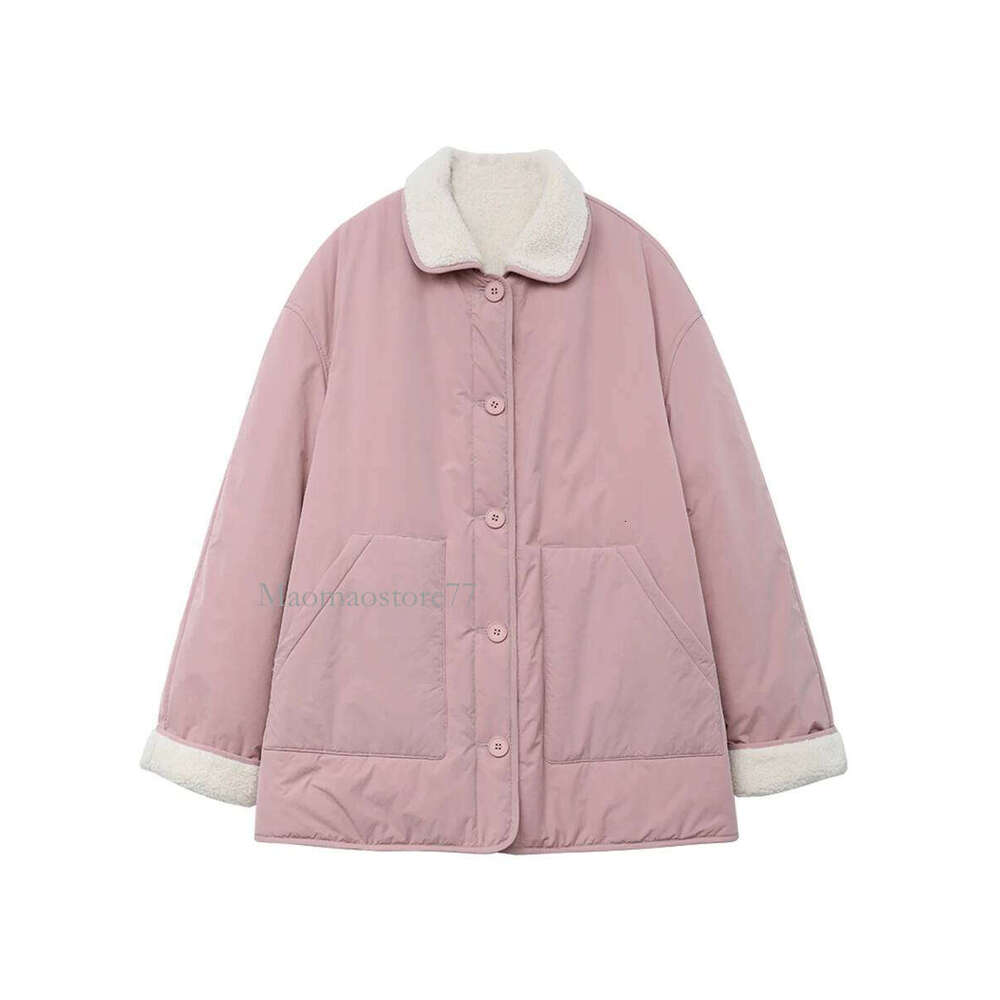 New Korean Women Parkas Single Breasted Loose Casual Thick Female Jacket Reversible Coat Winter 2025 Goose coat women