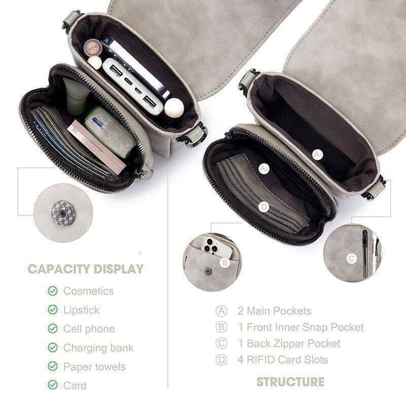 Designer Luxury Women S Shoulder Bags Portable Mobile Phone Bag Multi Pocket Purses For Handbags With Adjustable Strap