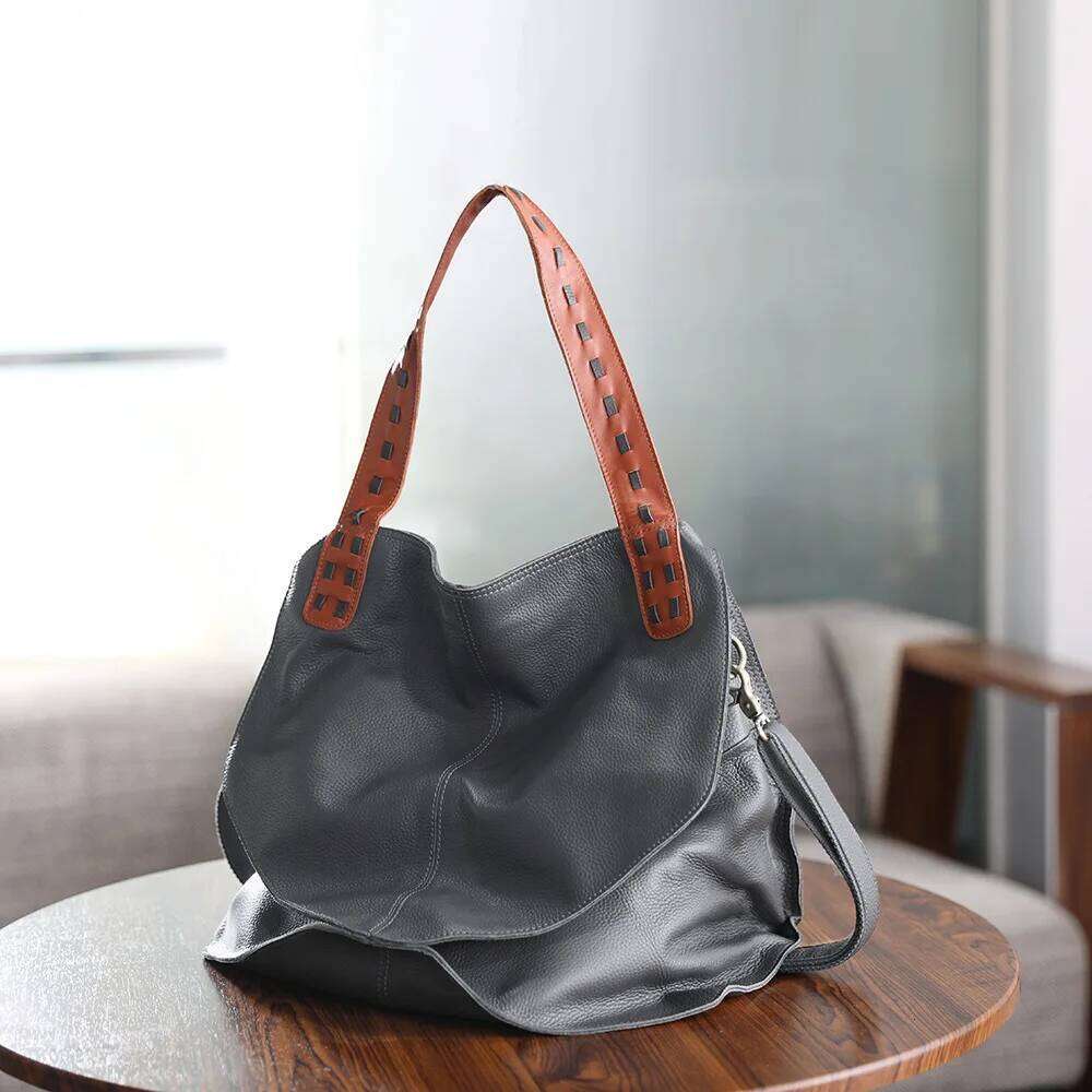 First Layer Cowhide Postman Original Design Large Capacity Personal Vintage Shopping Genuine Leather Shoulder Bag 251021