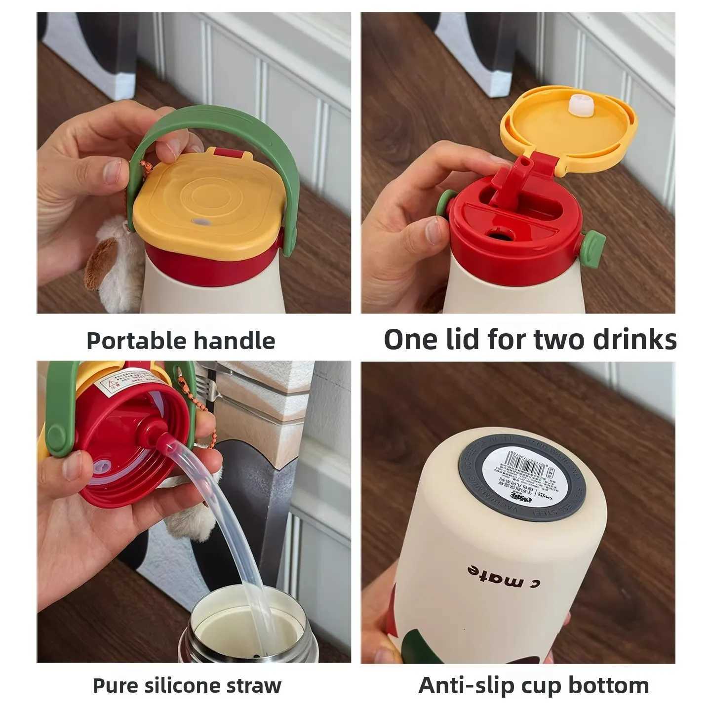 Large Capacity Stainless Steel Straw Cup Ceramic Inner Pot Insated Cup Coffee Cup Portable Sports New Kettle for Outdoor Use Y251021