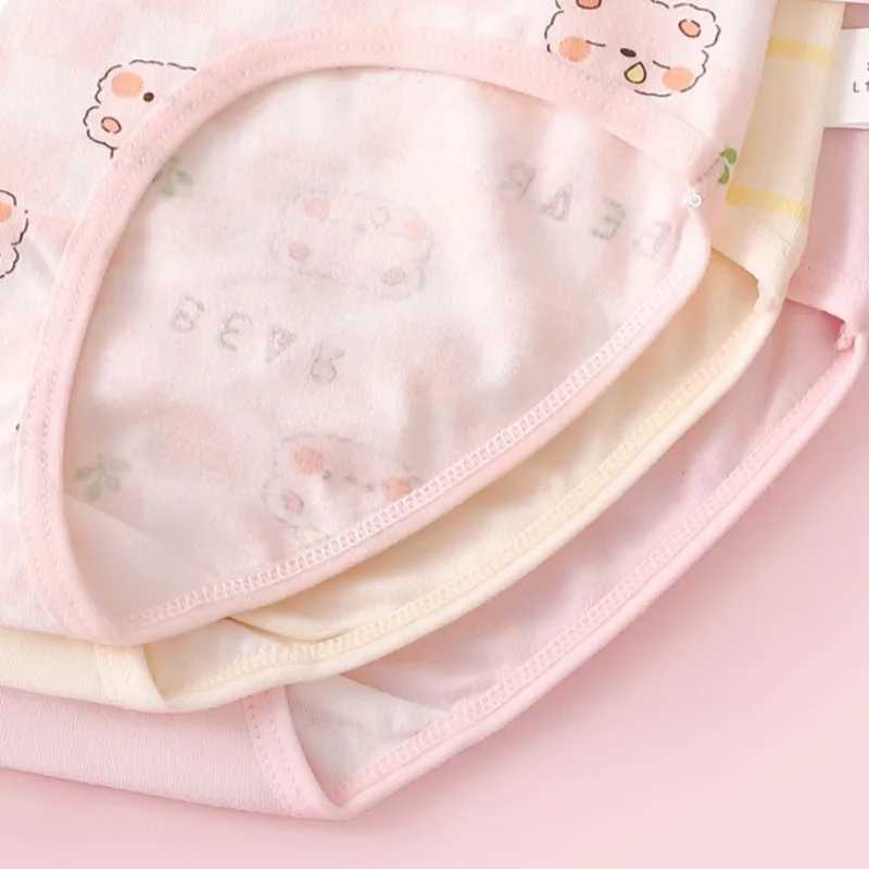 4PCS Girls Cotton Soft Antibacterial Briefs Kid Cute Print Panties Thin Breathable Comfort Underwear 3y Young Children Clothing J251021