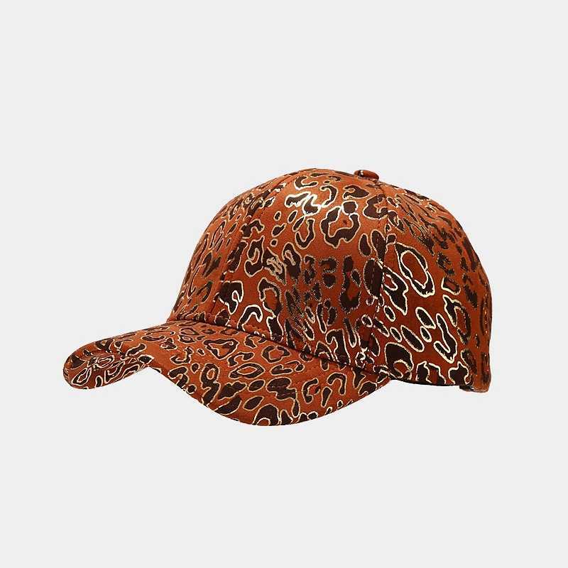 New Leopard Print Gold Stamping Pattern Baseball Cap for Men and Women Spring and Autumn Outdoor Sun Protection Hat Couple Hat H251020