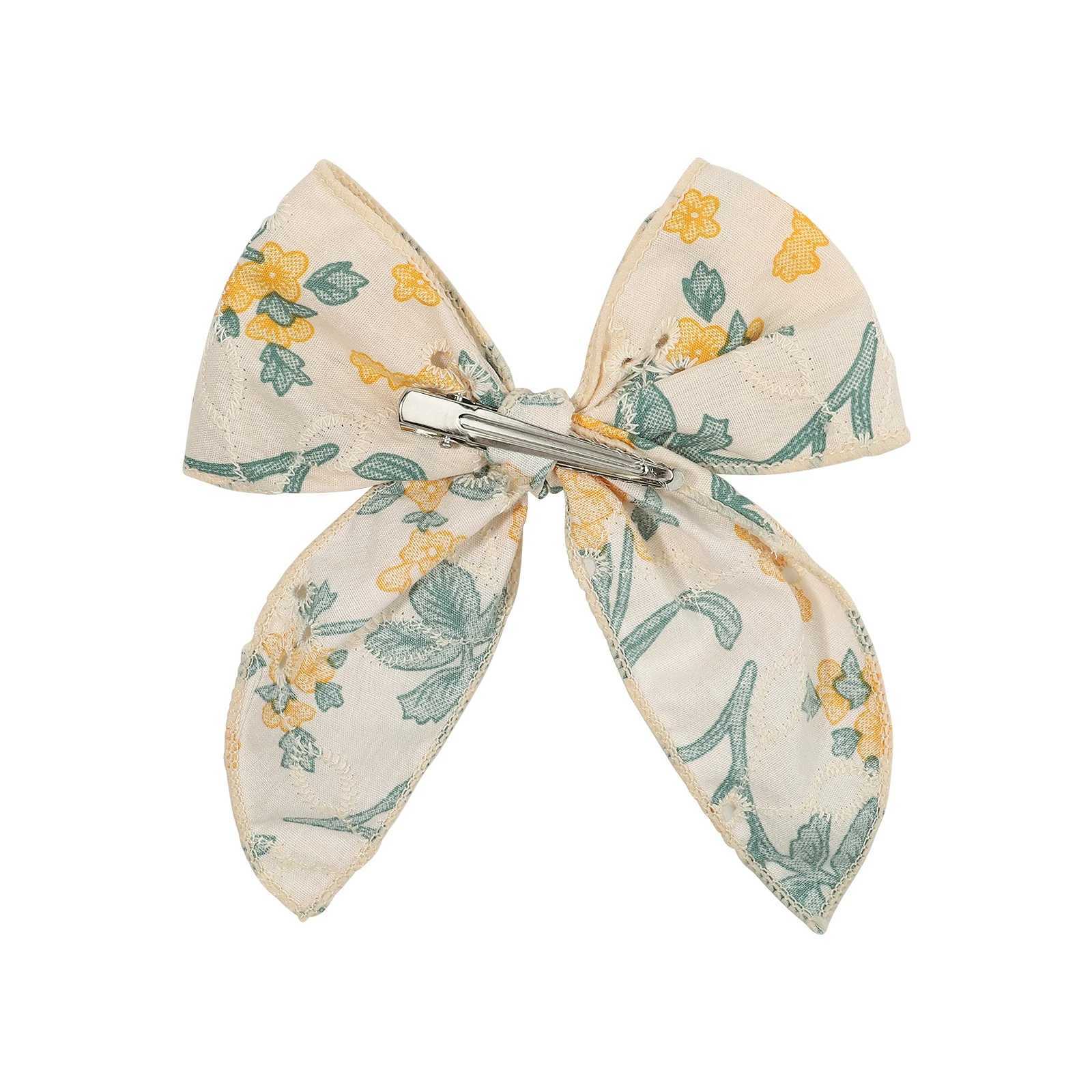 1 Pcs Sweet Embroidery Print Kids Bows Hair Clips for Baby Girls Handmade Big Bowknot Hairpin Barrette Headwear Hair AccessoriesW254021