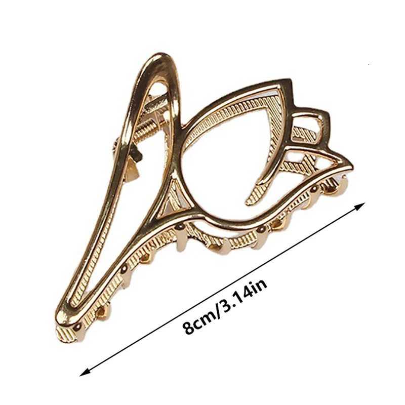 Tulip Hair Catch Metal Hair Claw Women Shark Clip Hairpin Female Headwear Girl Headdress Hair AccessoriesW254021