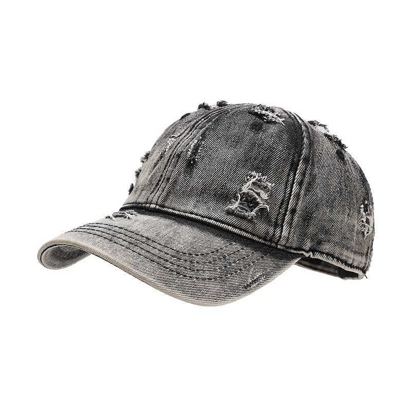 Washed Denim Curved Brim Duck Tongue Cap Mens and Womens Net Red Street Trend Baseball Cap Stage Hip Hop Cap H251020