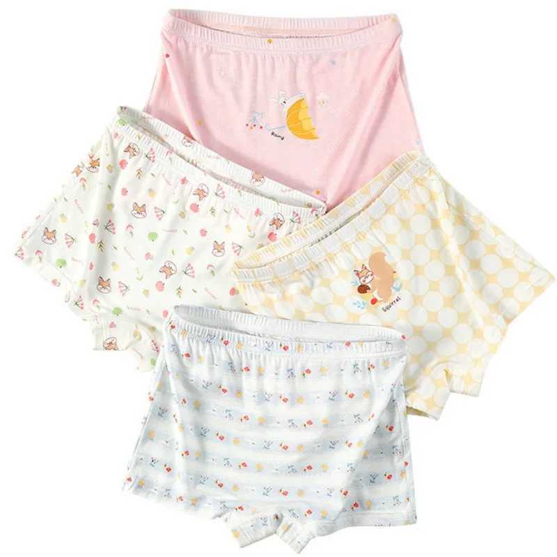 4PCS Girl Cute Cartoon Print Panties Soft Modal Antibacterial Knickers Kid Breathable Comfort Underwear 3y Young Child Clothing J251021