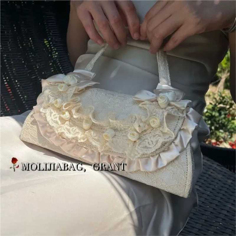 JIAERDI Fairycore Aesthetic Handbag Women Retro Harajuku Lolita Pearl Sweet Shoulder Bags Female Vintage Handle Handbags Ladies Z251018