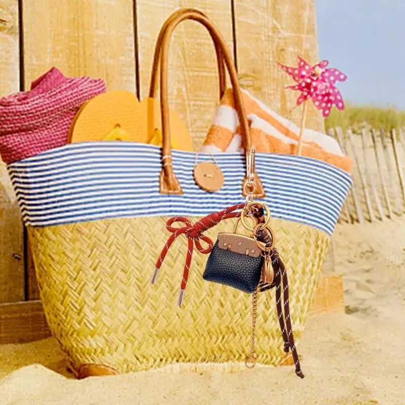 Mini Leather Handbag Chocolate Doughnuts Charms Pendant Keychain Women Bag Decoration Keys Holder Backpack Accessories Gifts W251021