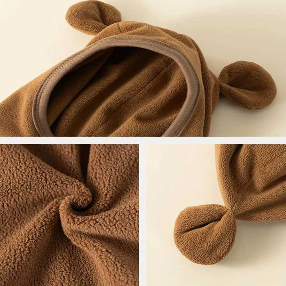 Baby Hats Scarf Set Winter Toddler Polar Fleece Balaclavas Infant Cute Ear Protection Beanies BoysGirls Warm Caps Scarf Set J251021