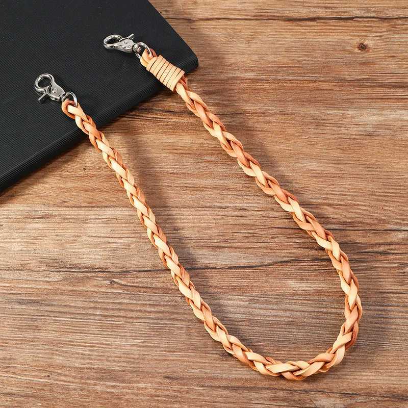 Classic Punk Biker Genuine Leather Keychain Jeans Chain Handmade Wallet Chain Waist Chain Mens Rock Clothing Accessories W251021