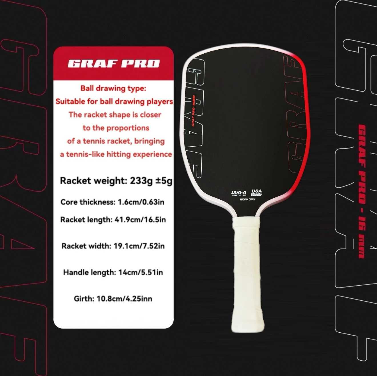 Agassi Pro IV 6mm Pickleball Paddle GEN 4 TFP Foam Core T700 Carbon Fiber Pickleball Rackets Increases Spin Control W251021