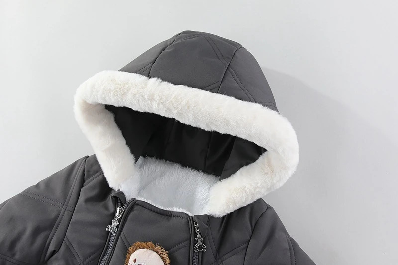 born Baby Girl Jumpsuit Autumn and Winter Romper With Gloves Warm Infant Snowsuit Thicken Cartoon Ski Suit Coat 251018