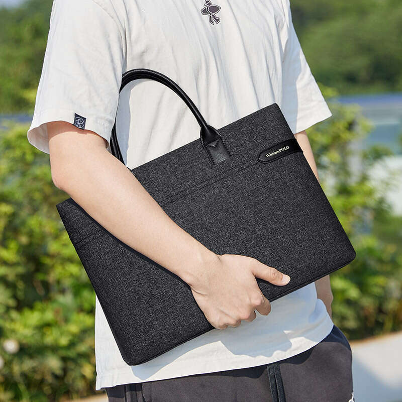 Luxury bag Briefcase Canvas Casual Business Handbag Meeting Document Laptop Men s File Bag