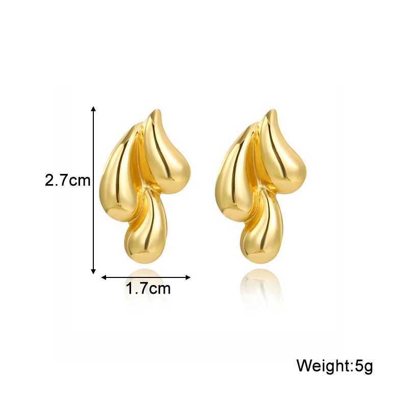 Threelayers Teardrops Small Stud Earrings for Women Gold Color Silver Color Metal Water Drop Stylish Cool Stuff brincos J251021
