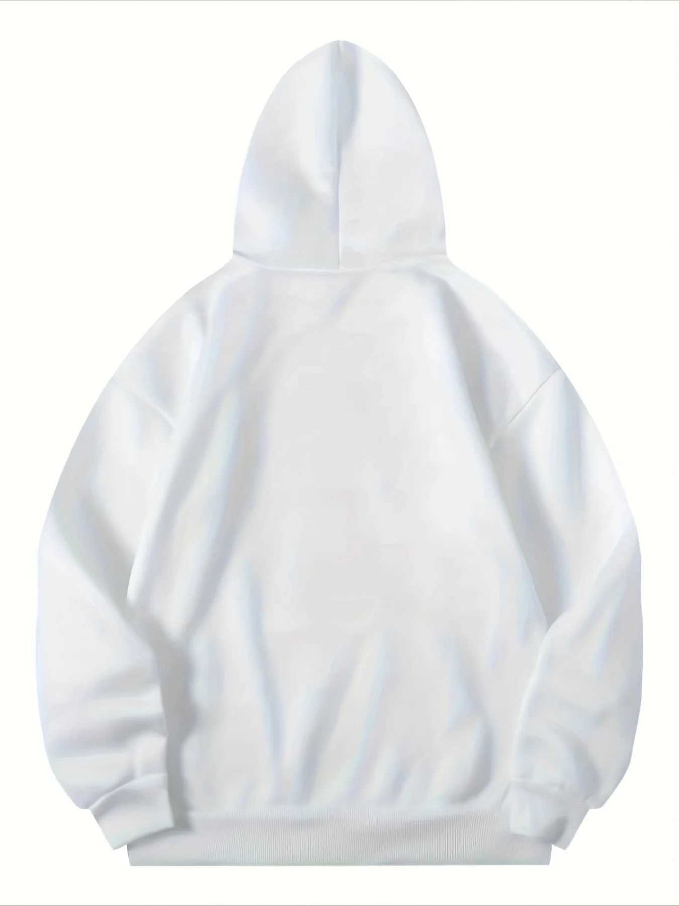 Mens autumn and winter casual fashion loose Los Angeles California print long sleeved hooded sweatshirt warm pullover J251021