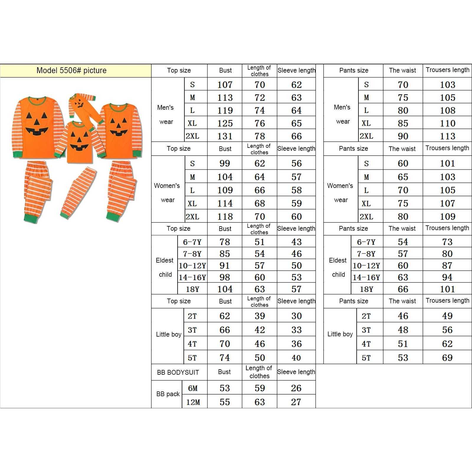 Family Matching Pajamas Set Halloween Stripe Pumpkin Print Round Neck Long Sleeve Tops Long Pants for Parents Kids L251021A5T9