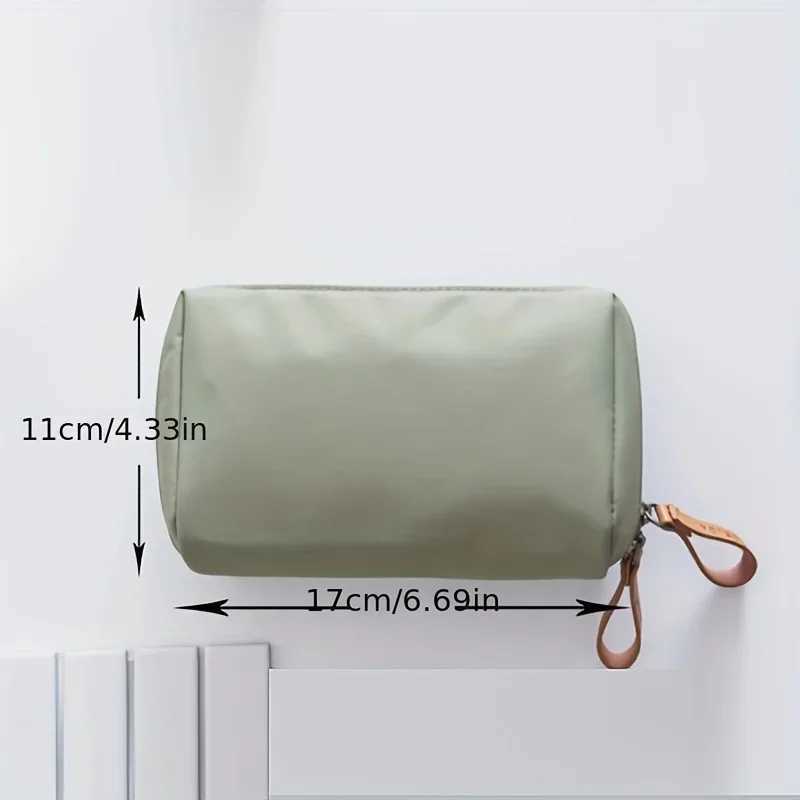 Small Solid Color Portable Makeup Bag Travel Cosmetic Pouch Storage Organizer For Daily UseW251021