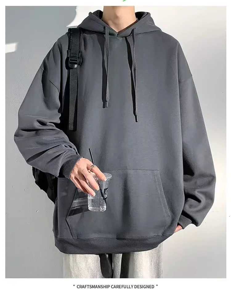 Earth Color 500g Heavy Spring Solid Color Thickened Hooded Sweater Solid Color Japanese Retro Casual Hoodie for Men and Women W251021