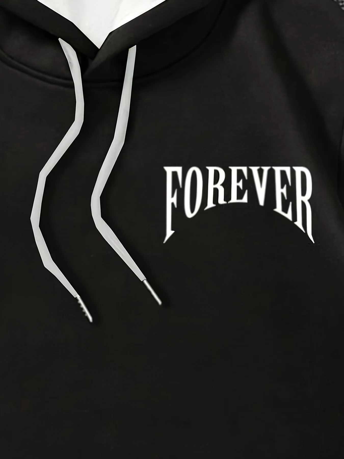 European and American mens autumn angel print comfortable soft hooded sweatshirt outdoor urban high street clothing W251021