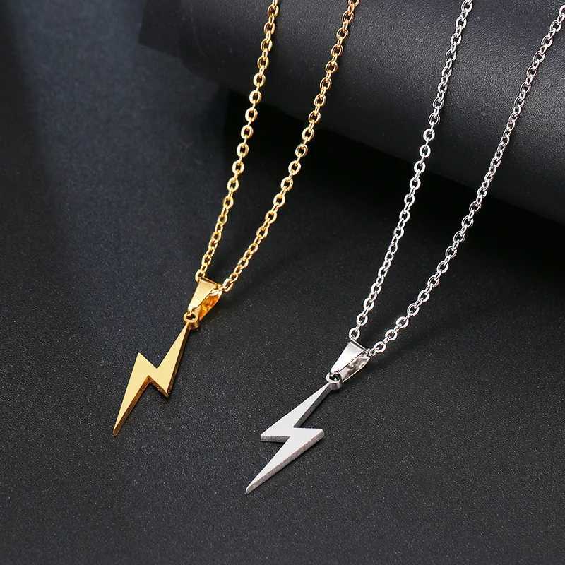 DOTIFI Stainless Steel Necklace Hot Lightning Necklaces For Women Protection Pendants For Girlfriend Gifts Charms Jewelry XJ250717