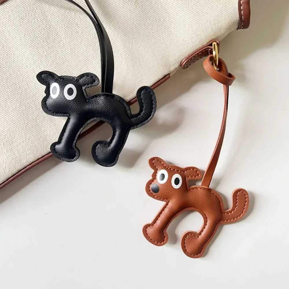 Cute PU Leather PU Leather Cat Hanger Dog Cute Puppy Cartoon Keychain Cartoon Car Keyring Bag Pendant Bag Ornament W251021