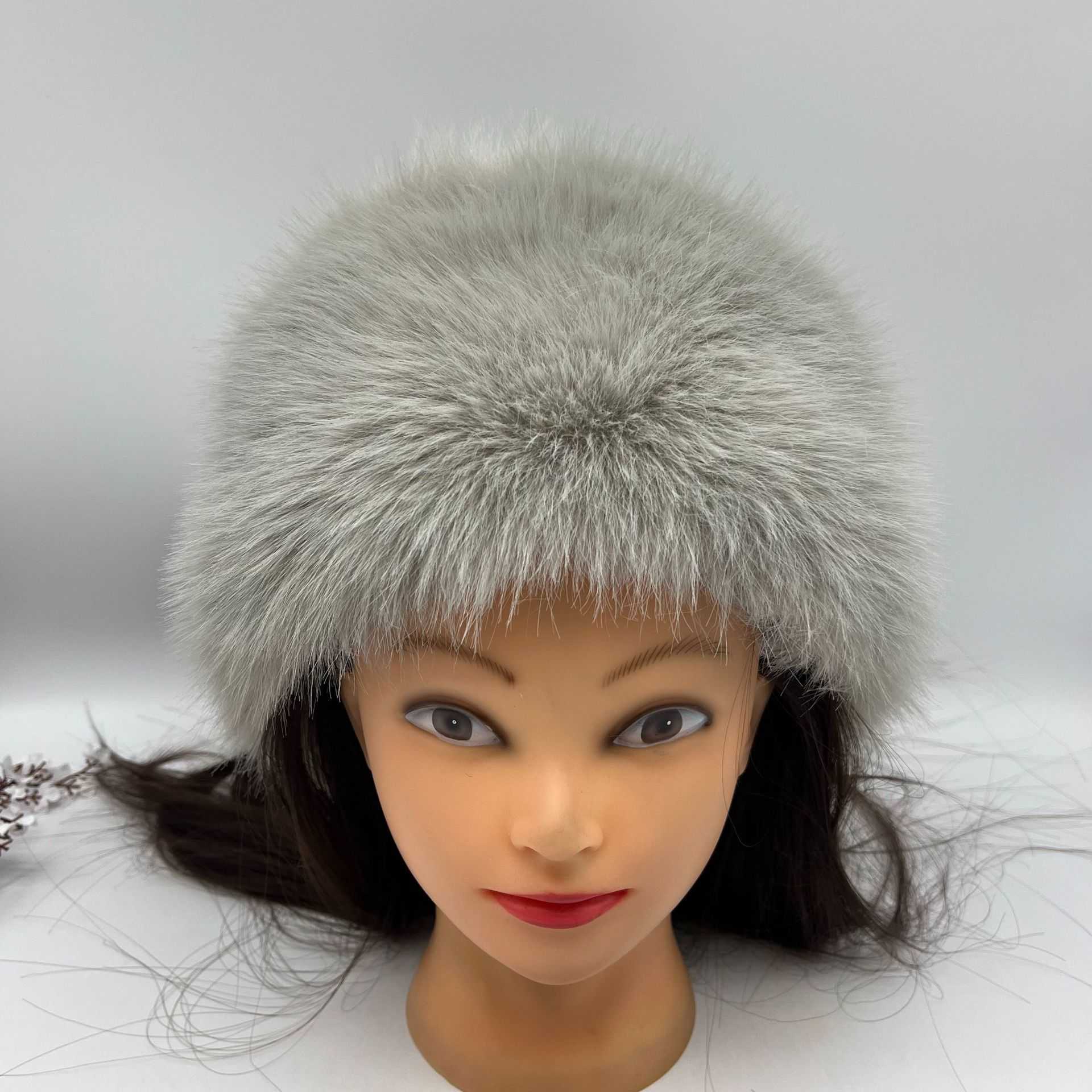 New Faux Fox Fur Fisherman Hat Outdoor Ski Windproof Hat Coldproof Warm Thickened Fur Hat Versatile Bucket Hat H251020