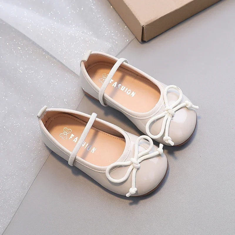 Baby Girls Princess Shoes Leisure Candy Color Bowtie Kids Ballet Flats Toddler Light Elatsic Band Autumn Children Flat Shoe 251021