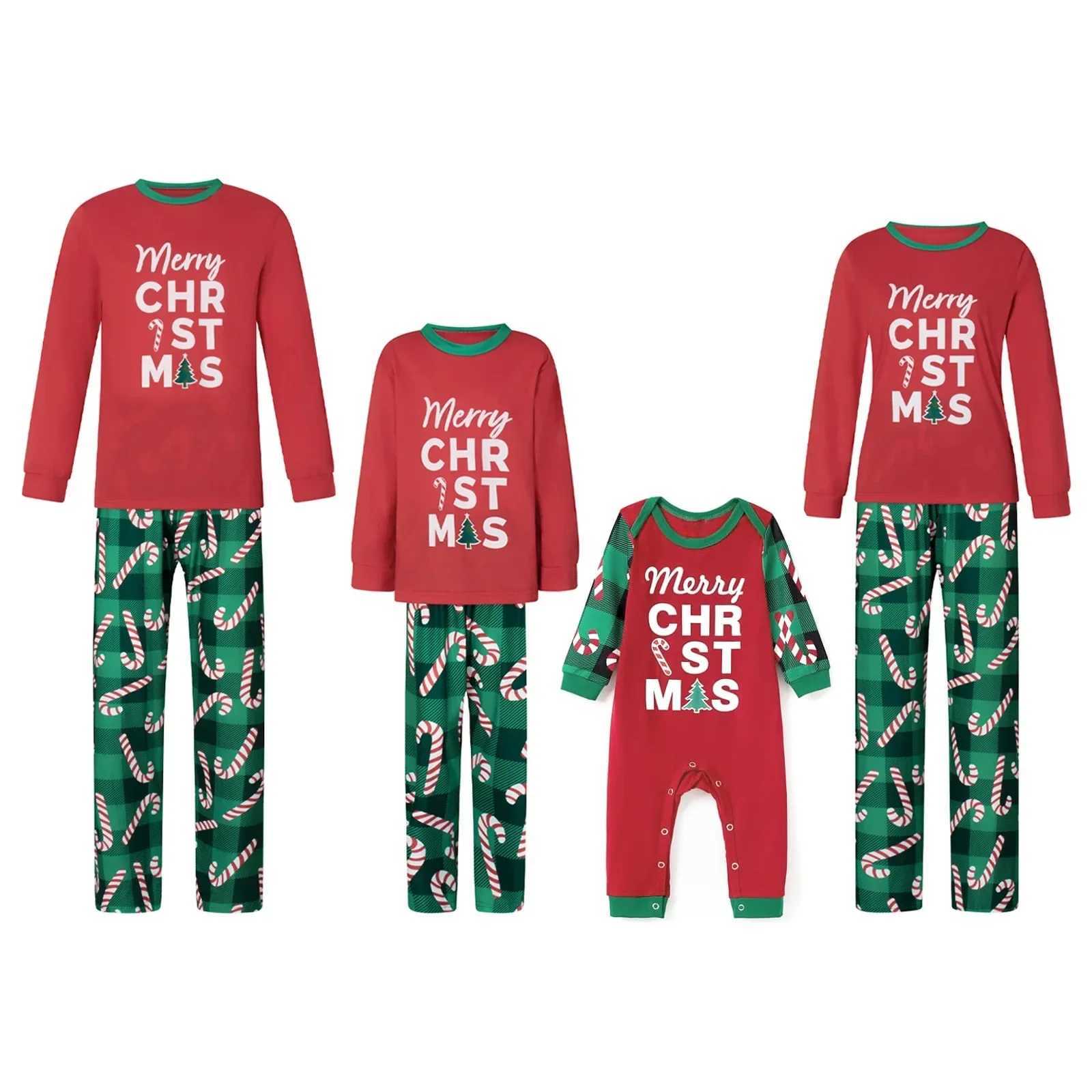 2025 New Merry Christmas Print Family Pajamas Set Mother Father Kids Matching Clothes Full Sleeve O Neck Cute Homewear Xmas Wear L251021TYSX